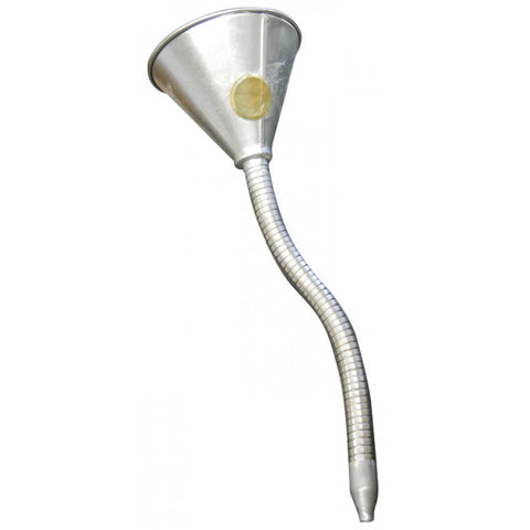 ZE86W - FUNNEL WITH SCREEN & 14" FLEXIBLE METAL SPOUT