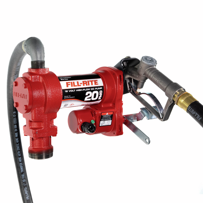 FR4210H 12V DC 20GPM Heavy Duty Fuel Transfer Pump w/ Manual Nozzle.
