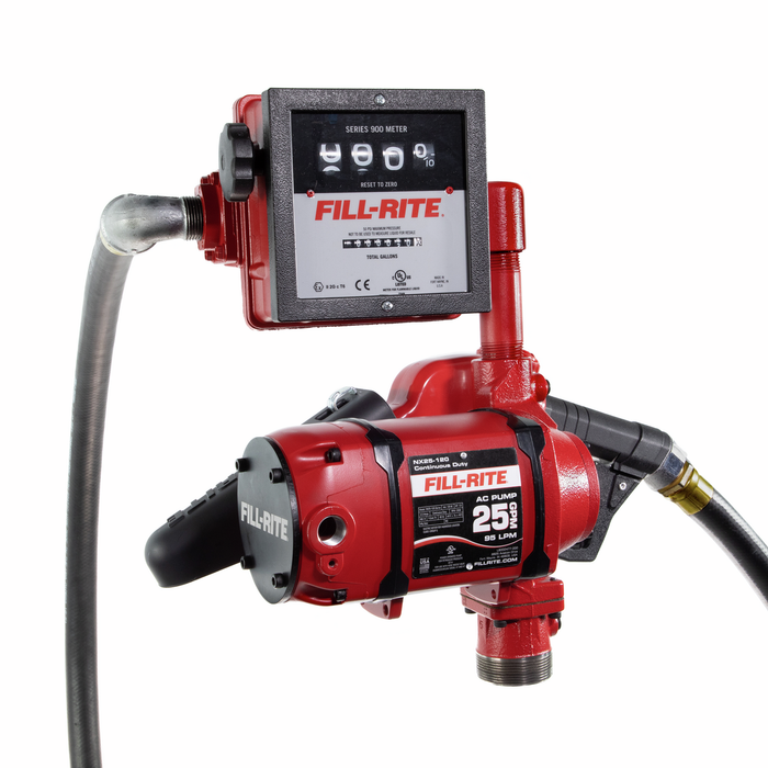 NX25-120NB-AJ 120V AC 25 GPM Fuel Transfer Pump with Meter & Nozzle